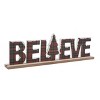 Transpac Wood 19 in. Multicolor Christmas Believe Tabletop - 2 of 3