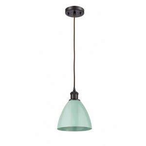 Plymouth Dome - 1 Light Cord Hung Mini Pendant In Industrial Style-11.25 Inches Tall and 7.5 Inches Wide - 1 of 1