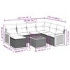vidaXL 8 Piece Patio Sofa Set with Cushions Black and Cream - With Table - 3 of 4