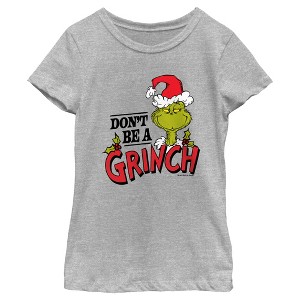 Girl's Dr. Seuss Christmas Don't Be a Grinch T-Shirt - 1 of 4