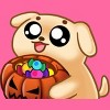 Women's Design By Humans Halloween Candy Pup By Puppers Racerback Tank Top - 2 of 3