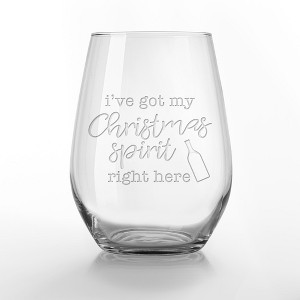 Creative Products Christmas Spirit 15 oz. Stemless Wine Glass - 1 of 1