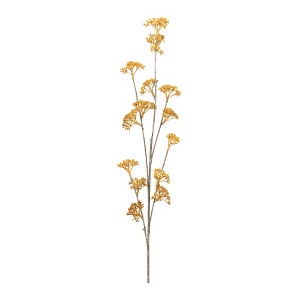 Golden Patrina Spray 33" Plastic Floral Picks Set of 12 in Warm Autumn Yellow Hues by Melrose - 1 of 3