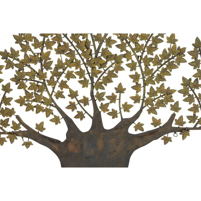 Metal Tree Indoor Outdoor Wall Decor with Leaves - Olivia & May, 3 of 5