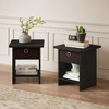 HOMLUX 2PCS Nightstand Sofa End Table Bedside Table with Bin Drawer & Open Shelf - 2 of 4