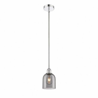 Bella - 1 Light Stem Hung Mini Pendant In Industrial Style-9 Inches Tall and 5.5 Inches Wide