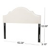 KWPZQEB Upholstered Headboard Queen Size, Retro Simple Style Headboard with Nailhead, Arc-shaped headboard with Metal Legs, Beige - 4 of 4