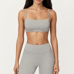 Anna-Kaci Active Women's Seamless Rib Knit Bralette Top with Adjustable Spaghetti Straps - 1 of 4