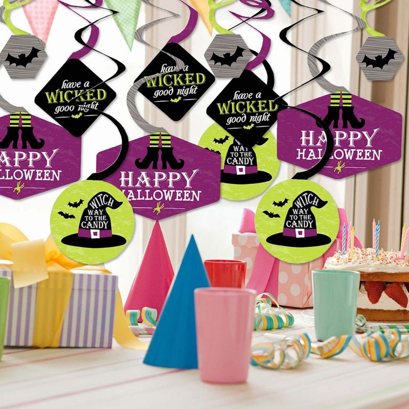 Big Dot of Happiness Happy Halloween - Witch Party Hanging Decor - Party Decoration Swirls - Set of 40, 2 of 8