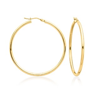 Ross-Simons Italian 2mm 14kt Yellow Gold Hoop Earrings - 1 of 3