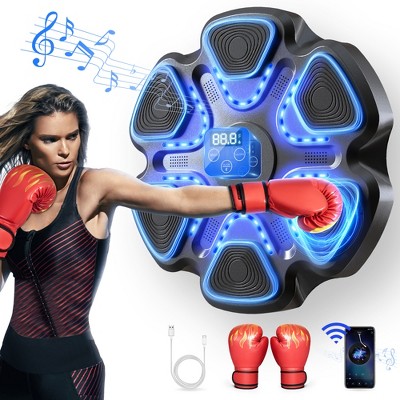 KERDOM Music Boxing Machine, Boxing Machine Wall Mounted Music with Gloves