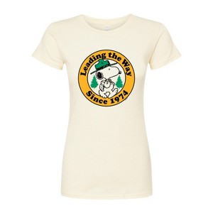 Women's - Peanuts - Snoopy Leading The Way Fitted Graphic T-Shirt - 1 of 3