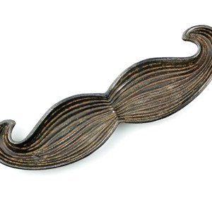 Slickblue Cast Iron Mustache Tray, Black Brown Decorative Catch-All for Keys, Coins, or Jewelry - 1 of 3