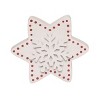 Transpac Winter White Red Gold Wood Tabletop Figurines Decorations Set of 3, 5.91H inches - 2 of 4