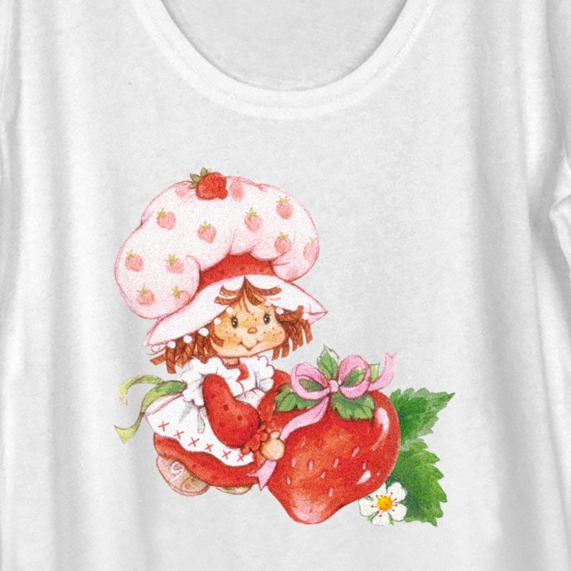 Women's Strawberry Shortcake Watercolor Berry Scoop Neck, 2 of 5