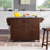 Eleanor Stainless Steel Top Kitchen Cart Mahogany/Stainless Steel - Crosley: 2 Cabinets, Spice Rack, 4 Drawers - 3 of 4
