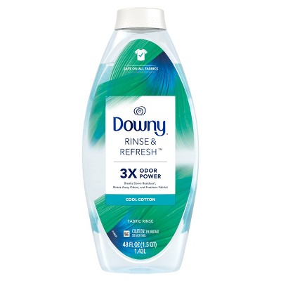 Downy Rinse & Refresh Laundry Odor Remover And Fabric Softener - Cool Cotton -  48 fl oz