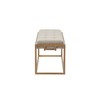 Padma Accent Bench Brown/Antique Bronze - Madison Park: Upholstered, Mid-Century, Metal Frame - 4 of 4