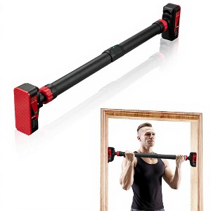 Pull Up Bar for Doorway - Adjustable No Screws Chin Up Bar for Home Gym, 440 LBS Max Load, with Level Meter & Anti-Slip Design for Strength Training - 1 of 4