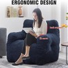 QingMoon Bean Bag Chairs, Teddy Fabric Lazy Sofa, Single Leisure Couch with Ergonomic Backrest and Arms for Living Room,Bedroom - 2 of 4