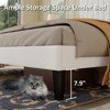 AMERLIFE Bed Frame, Velvet Upholstered Platform Bed with Channel Tufted Headboard - 4 of 4