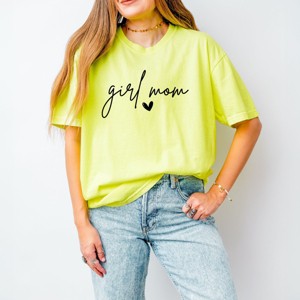 Simply Sage Market Girl Mom Cursive Heart Garment Dyed Tee - 1 of 4