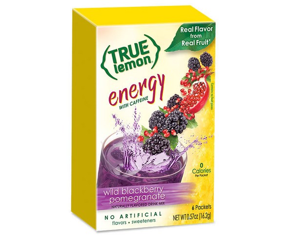 True Lemon Wild Blackberry Pomegranate Energy - 6ct/.57oz Sticks
