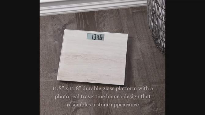 Taylor Digital Glass Scale Travertine, 2 of 10, play video