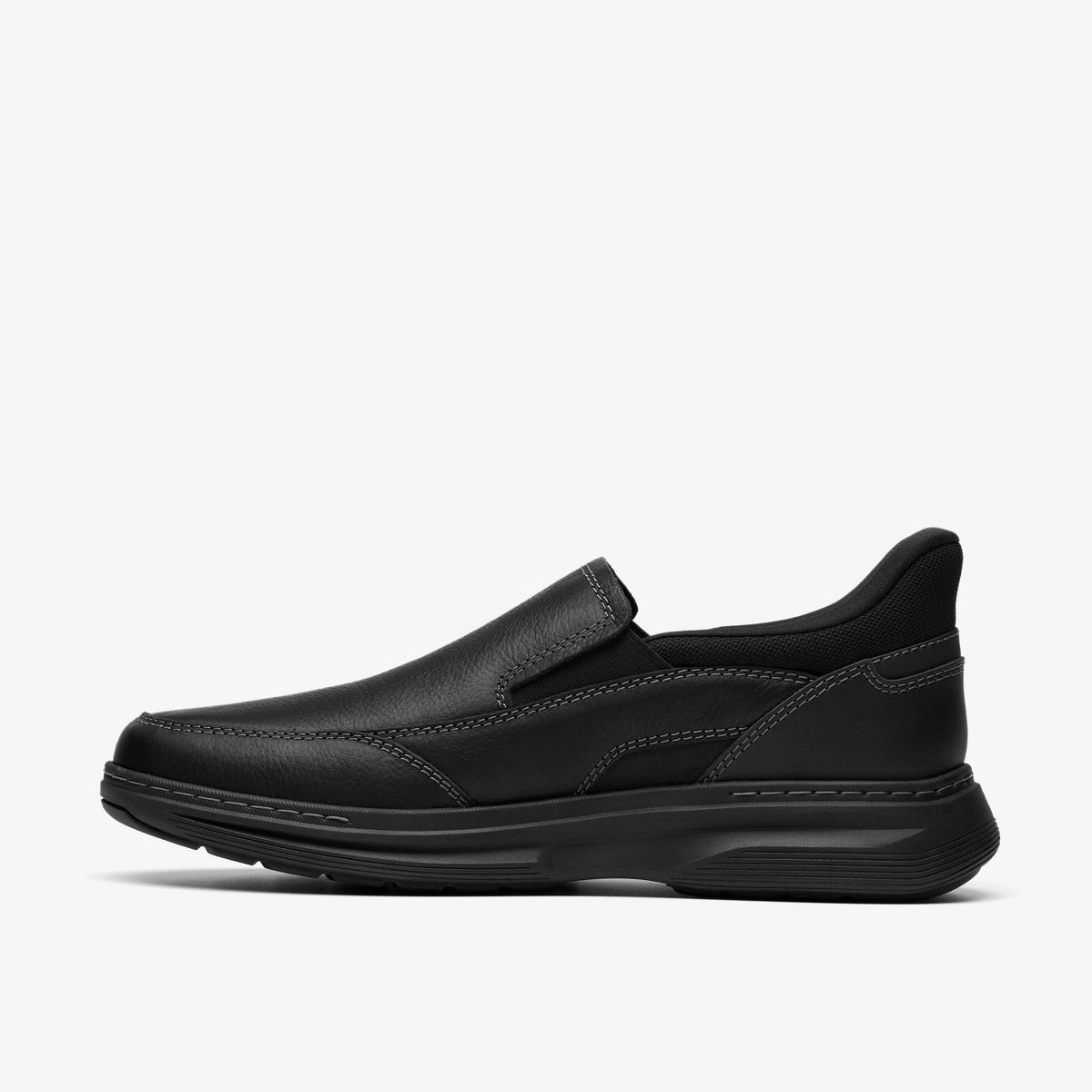 Clarks Mens Craftwell Step Black Tumbled Shoes - thumbnail 3