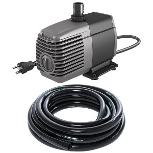 Active Aqua  AAPW550 Oil-Free 550 GPH Submersible Pond Water Pump for Hydroponic System and 0.75-Inch ID Black 25-Foot Vinyl Irrigation Tubing - 1 of 4