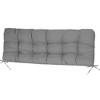 NewHome "Non-Slip Bench Seat Cushion with Ties for Indoor & Outdoor Furniture – 51.18x19.68in for Patio, Garden, Balcony" Grey 8cm thick - 3 of 4