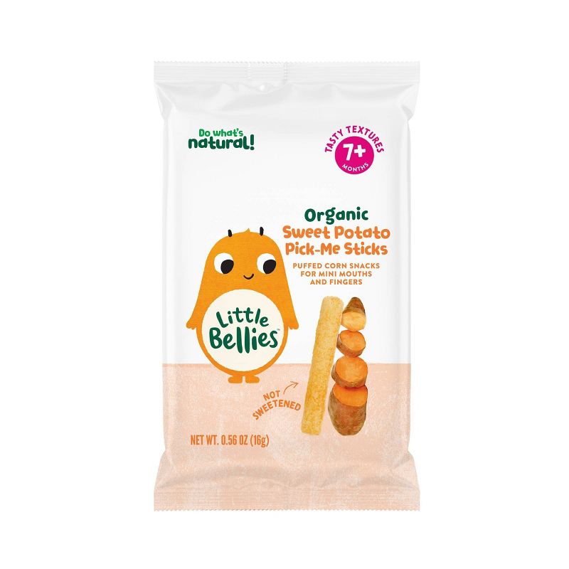 Little Bellies Organic Sweet Potato Pick-Me Sticks Baby Snacks - 0.56oz, 1 of 7