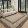 Coucheta Washable Boho Area Rug, Stain-Resistant Low Pile Carpet with Rubber Backing&Braided Border for Living Room, Bedroom, Office, Multiple Sizes - 3 of 4