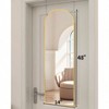 Gold Arched Full Length Mirror, 48x14 Inch. Shatter-Proof, Aluminum Frame for Over-Door or Wall Mount in Any Room - 2 of 4
