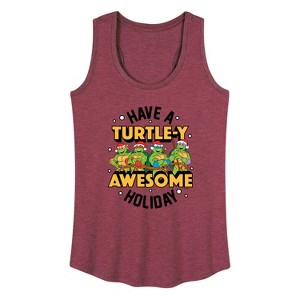 Women's - Teenage Mutant Ninja Turtles - Turtley Awesome Group Graphic Racerback Tank - 1 of 4