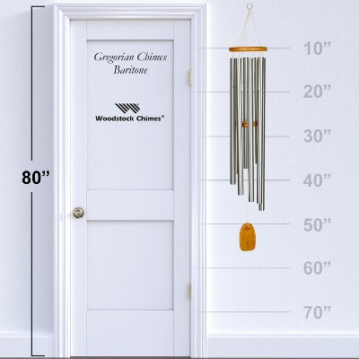 Gregorian Baritone Silver and Ash Wood Wind Chime