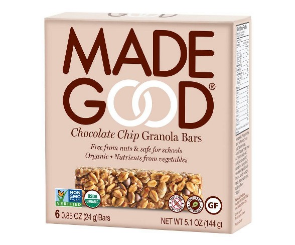 MadeGood Chocolate Chip Granola Bars - 6ct