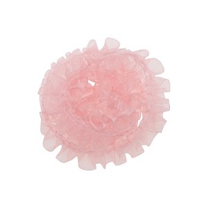 Unique Bargains Ribbon Delicate Sheer Chiffon with Lace & Crinkle Polyester 35.83"x0.59" 1 Pc - 1 of 3