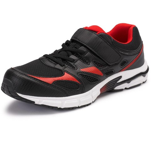 KingSize No-Tie Sneakers - 10 1/2 EW, Jet Black Blaze Red