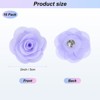 Unique Bargains Silk Alloy Created Camellia Flower Lapel Pin for Men Suit 2 x 1.3 inch 16 Pcs - 3 of 4
