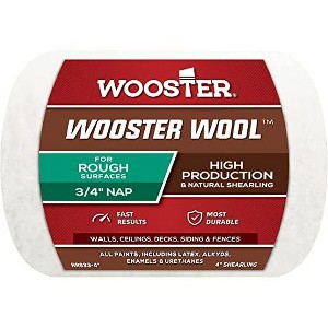 Wooster Genuine 4" Wooster Wool 3/4" Nap Roller Cover - RR633-4 - 1 of 3