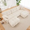 Oversized 110.2" Chenille Modular U-Shaped Sectional Sofa with High-Resilience Cushions and 2 Ottomans, 5-Piece Free combination Sofa - 3 of 4