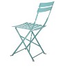 HomeRoots Set of Two Teal Blue Aluminum Outdoor Folding Dining Chairs - 4 of 4