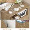 Kitchen Microwave Cabinets with Storage, Buffet Cabinet Sideboard with 3 Doors,1 Drawer and Adjustable Shelves, Pantry Storage Cabinet for Kitchen - 4 of 4
