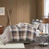 Lyngins 7-Piece Queen Size Comforter Set, Cabin Farmhouse Style with Buffalo Plaid on Herringbone Fabric, Machine Washable Bedding Set, Hypoallergenic - 3 of 4