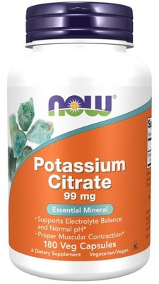 Potassium Citrate by Now Foods  -  180 Capsule