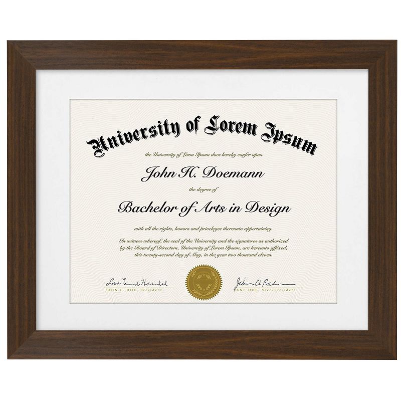 Americanflat Diploma Frame with tempered shatter-resistant glass - Available in a variety of sizes, 2 of 4