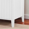 48" Three-Door Storage Cabinet with Vertical Pattern, Metal Handles & Pine Legs, Modern Sideboard for Living Room, Entryway, Study - 2 of 4