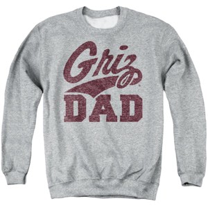 Men's University Of Montana Dad Crewneck Sweatshirt Athletic Heather 2X Large - 1 of 4