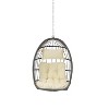 PAGED Outdoor Rattan Swing Chair with Water Resistant Cushion and UV Resistant Frame,Egg Chair for Patio,Porch,Garden - 4 of 4
